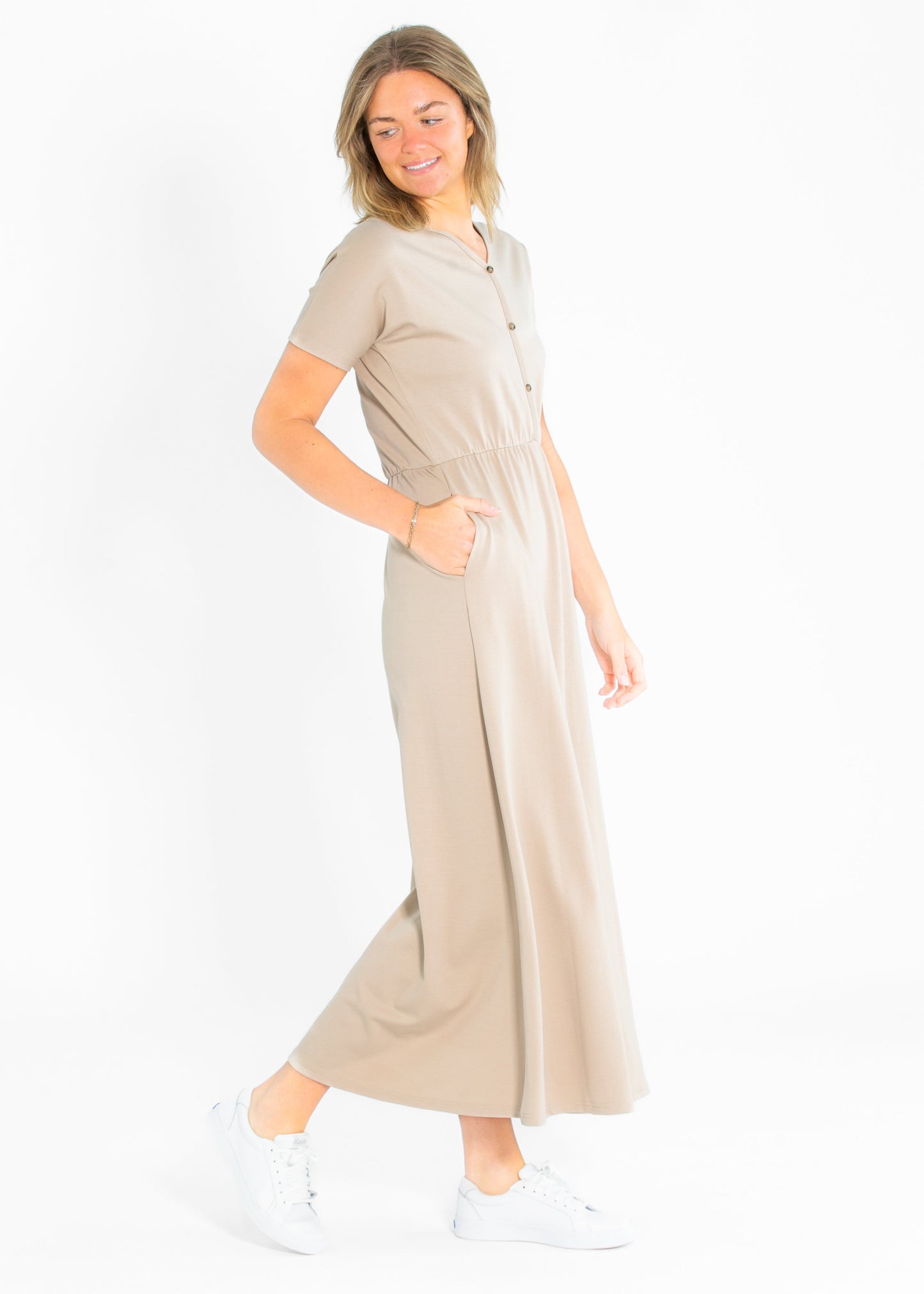 Ella Cinched Waist Maxi Dress IC Dresses