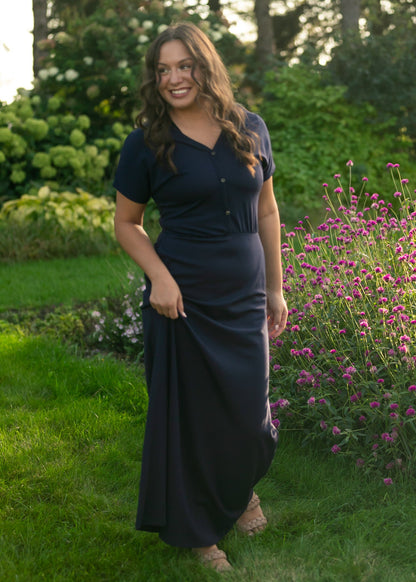 Ella Cinched Waist Maxi Dress IC Dresses