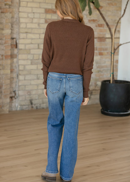 Ella Mid Rise Straight Fit 5-Pocket Jeans 31" FF Pants