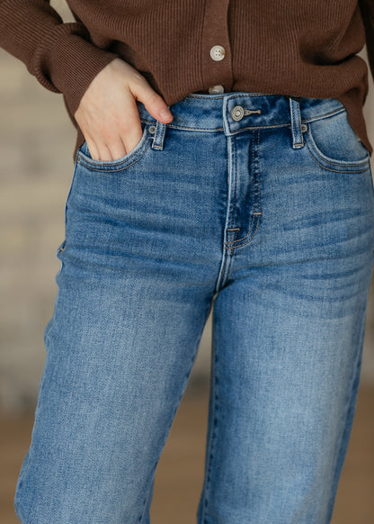 Ella Mid Rise Straight Fit 5-Pocket Jeans 31" FF Pants