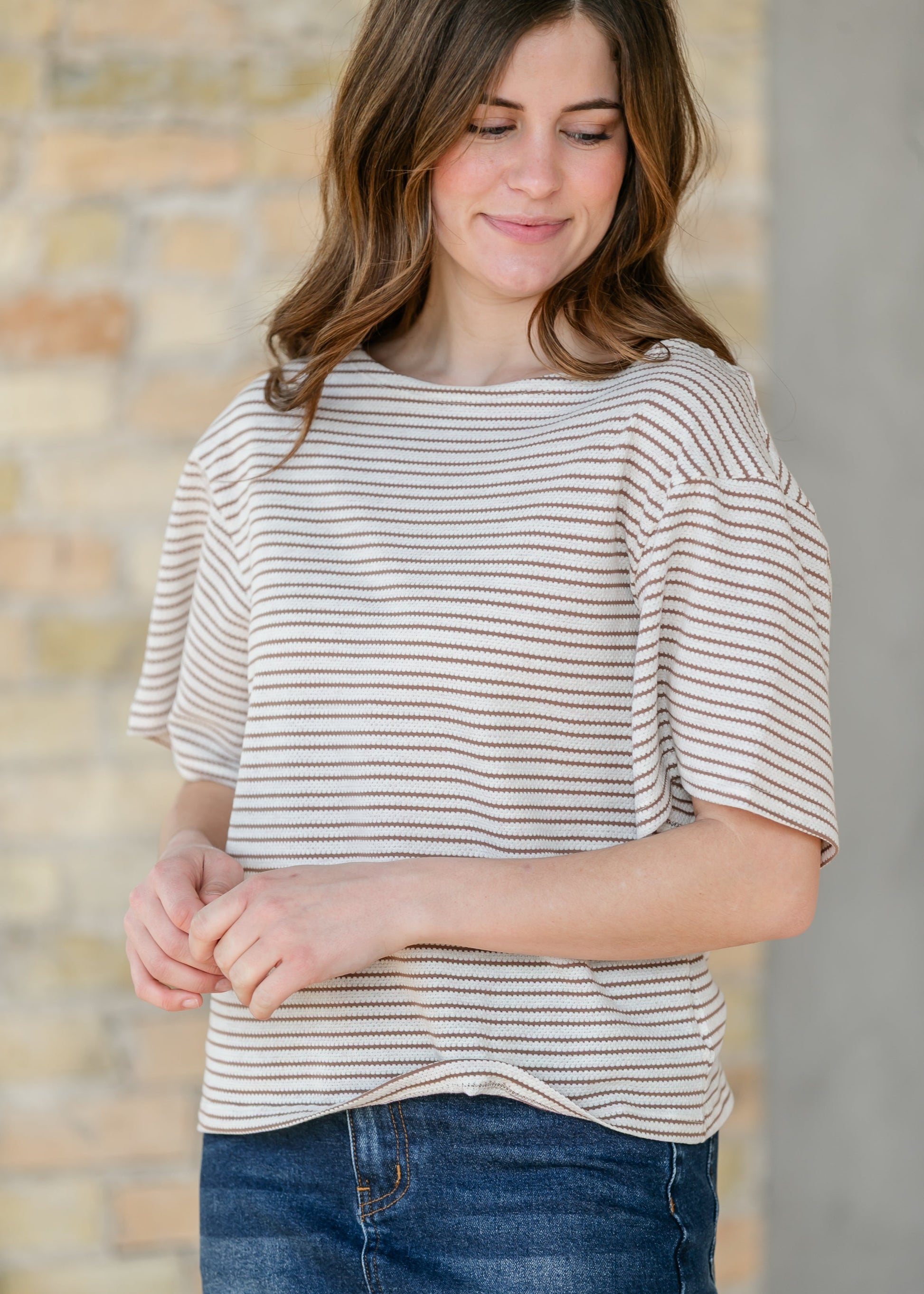 Elora Relaxed Knit Tee IC Tops