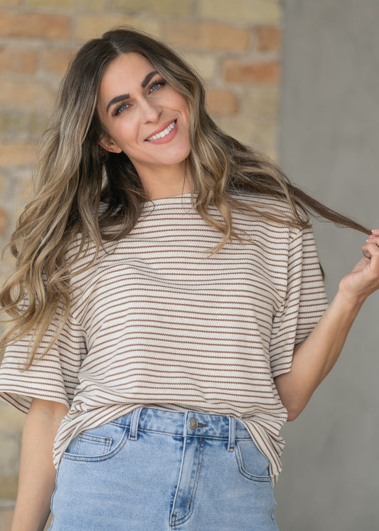Elora Relaxed Knit Tee IC Tops
