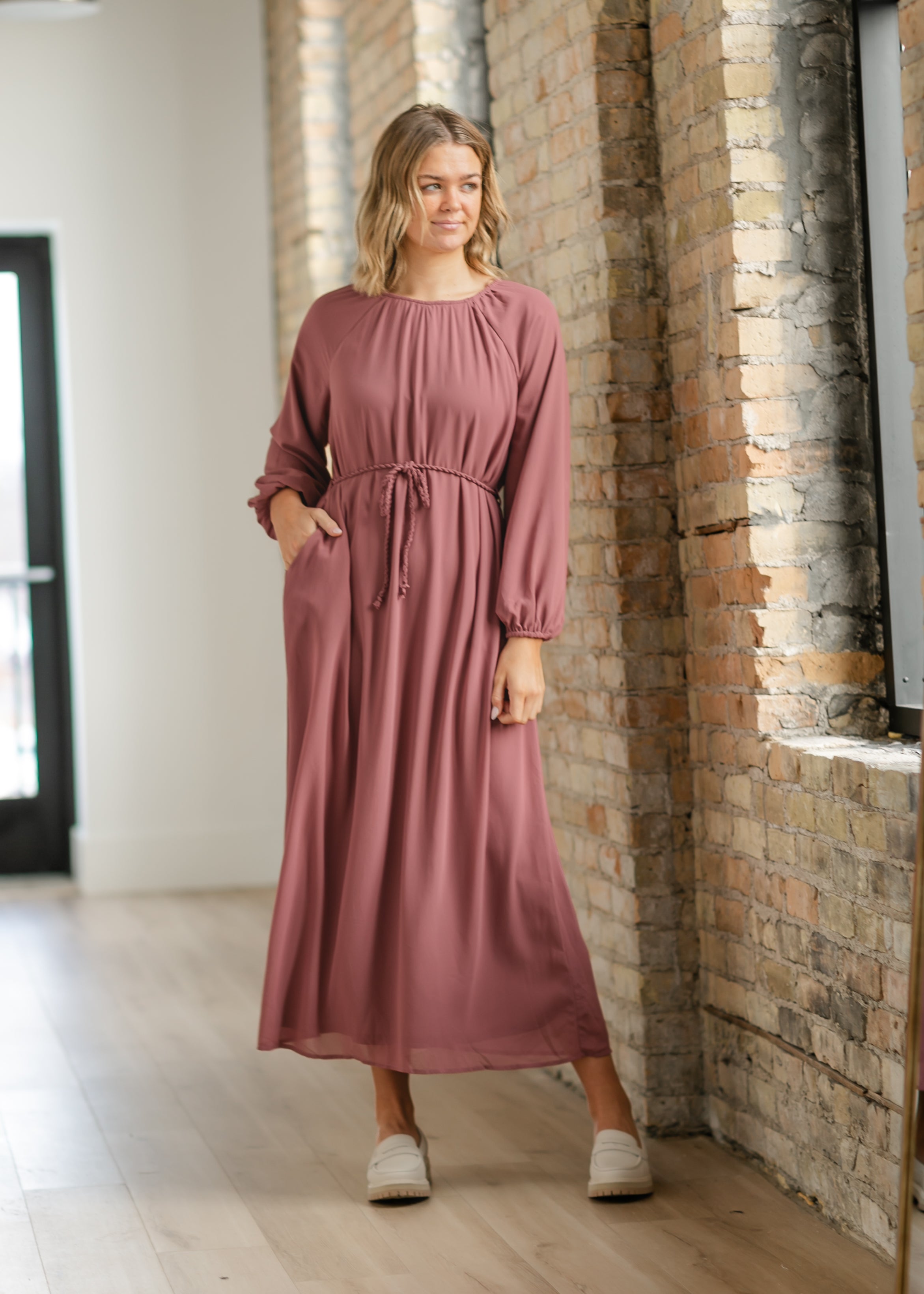 Ember Solid Beaded Trim Maxi Dress - FINAL SALE โ Inherit Co.