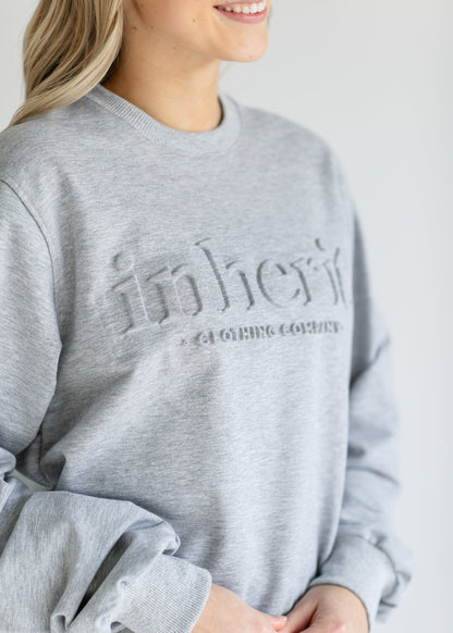 Embossed Inherit Logo Crewneck Sweatshirt IC Tops