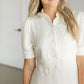 Embroidered Button Up Maxi Shirtdress FF Dresses