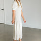 Embroidered Button Up Maxi Shirtdress FF Dresses