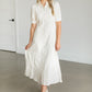 Embroidered Button Up Maxi Shirtdress FF Dresses