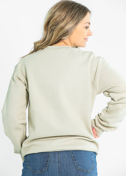 Embroidered Mama Crewneck Coquette Bow Sweatshirt FF Tops