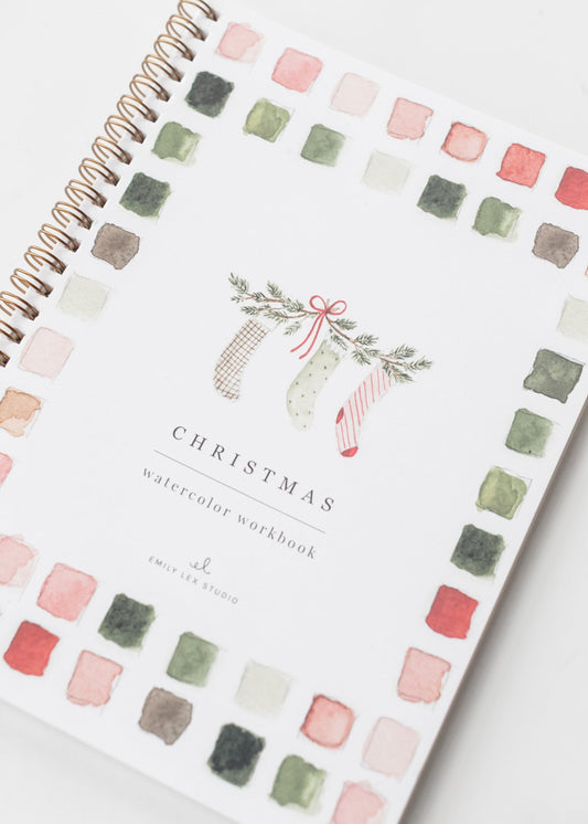 Emily Lex Studio Christmas Watercolor Workbook FF Home + Lifestyle