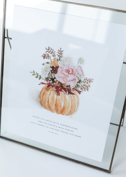 Emily Lex Studio Pumpkin Bouquet Scripture Print Gifts