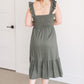 Empire Waist Smocked Olive Midi Dress Dresses