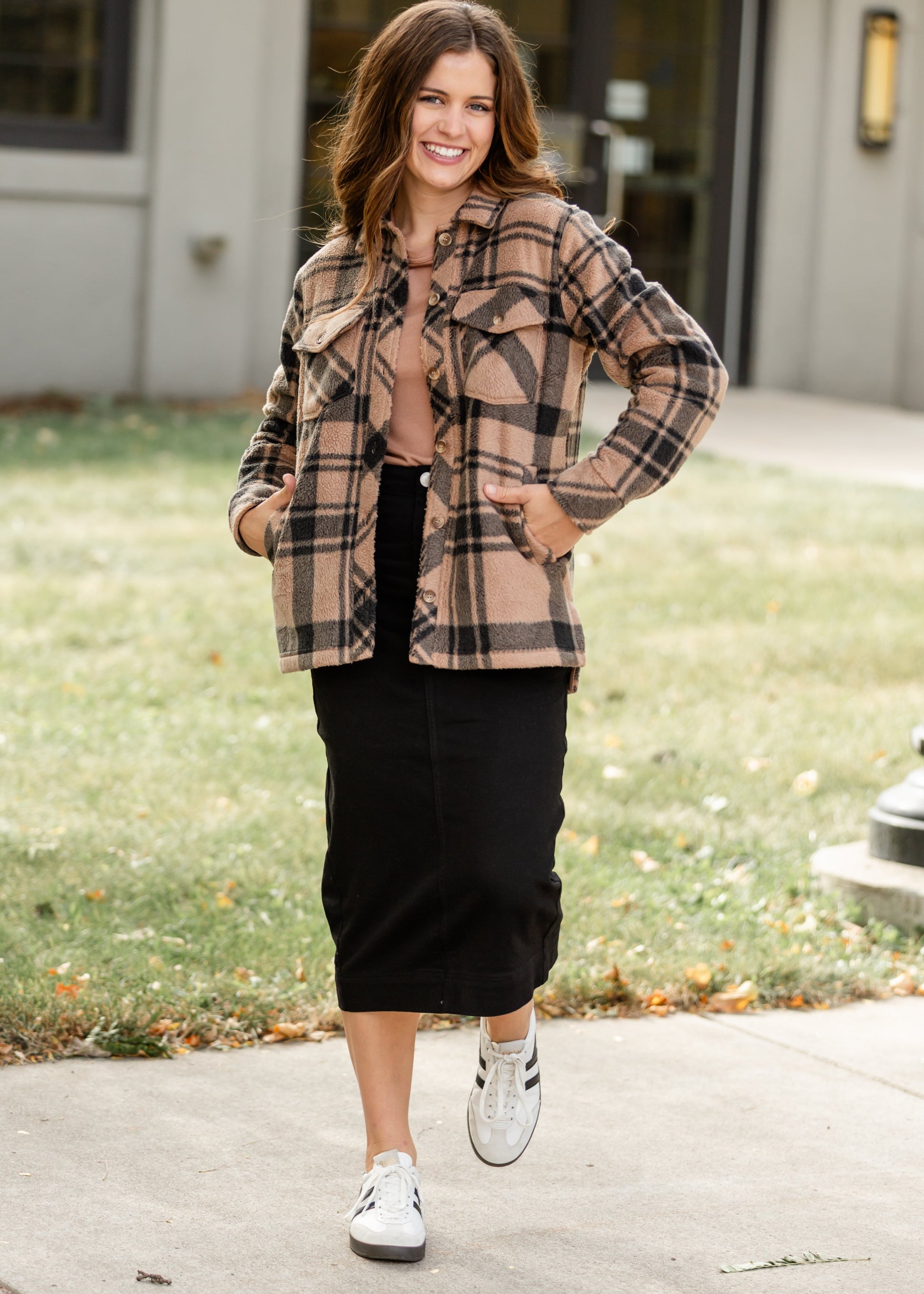 Erica Cotton Twill Midi Skirt IC Skirts