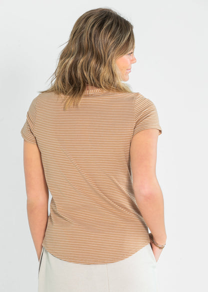 Essential Crew Striped Basic Tee IC Tops