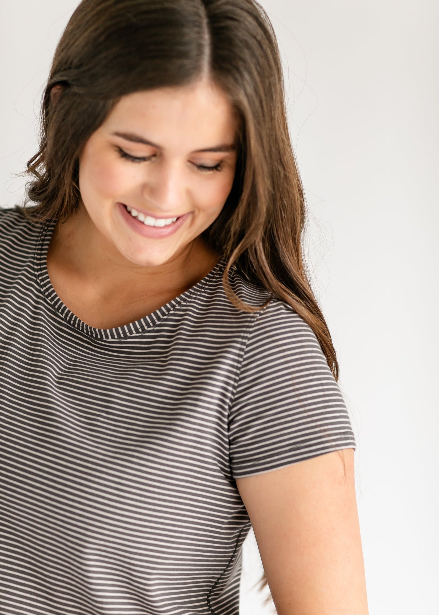 Essential Crew Striped Basic Tee IC Tops