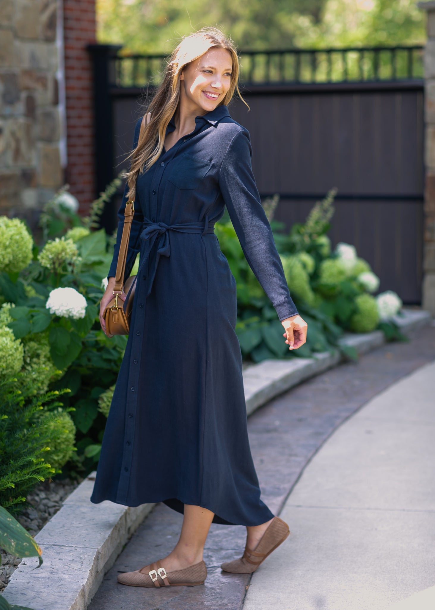 linen shirt dresses Essential Navy Long Sleeve Dress price:50to100 city to vacations Color:Cassia Yellow Hardwood Classics NBA New