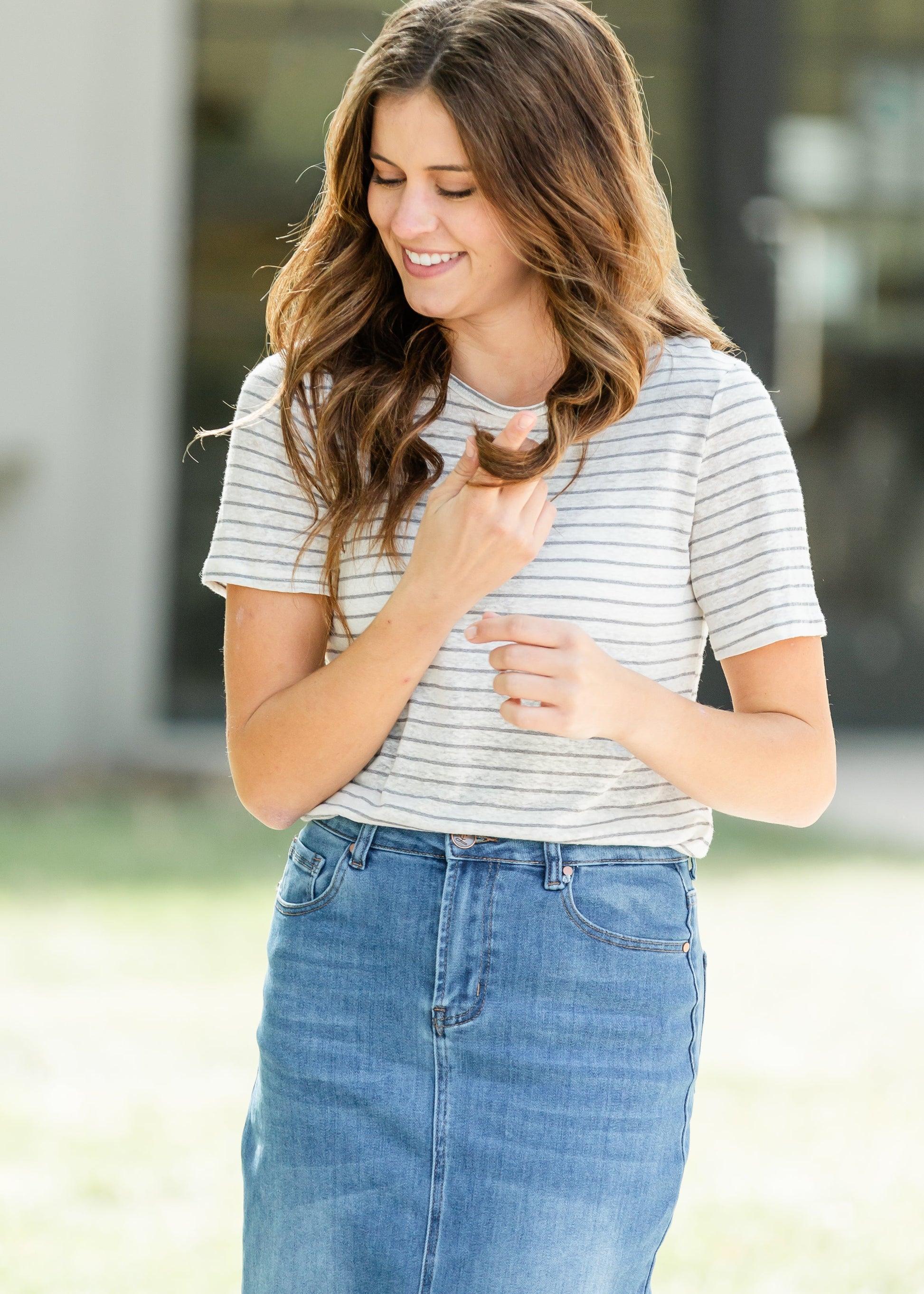 Essential Linen Short Sleeve T-shirt IC Tops