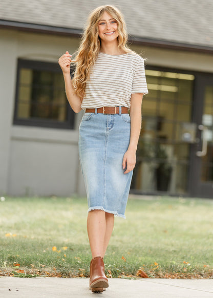 Essential Linen Short Sleeve T-shirt IC Tops