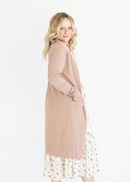 Essential Long + Soft Cardigan IC Tops