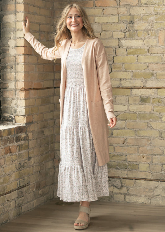 Essential Pink Long + Soft Cardigan IC Tops