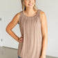 Essential Pleated Neck Layering Tank IC Tops