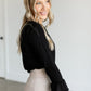 Essential Pleated Ruffle Sleeve Top IC Tops