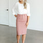 Essential Pleated Ruffle Sleeve Top IC Tops