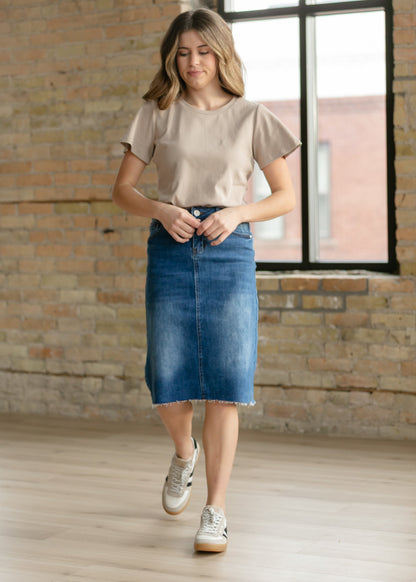 Essential Sand Flutter Sleeve Top IC Tops