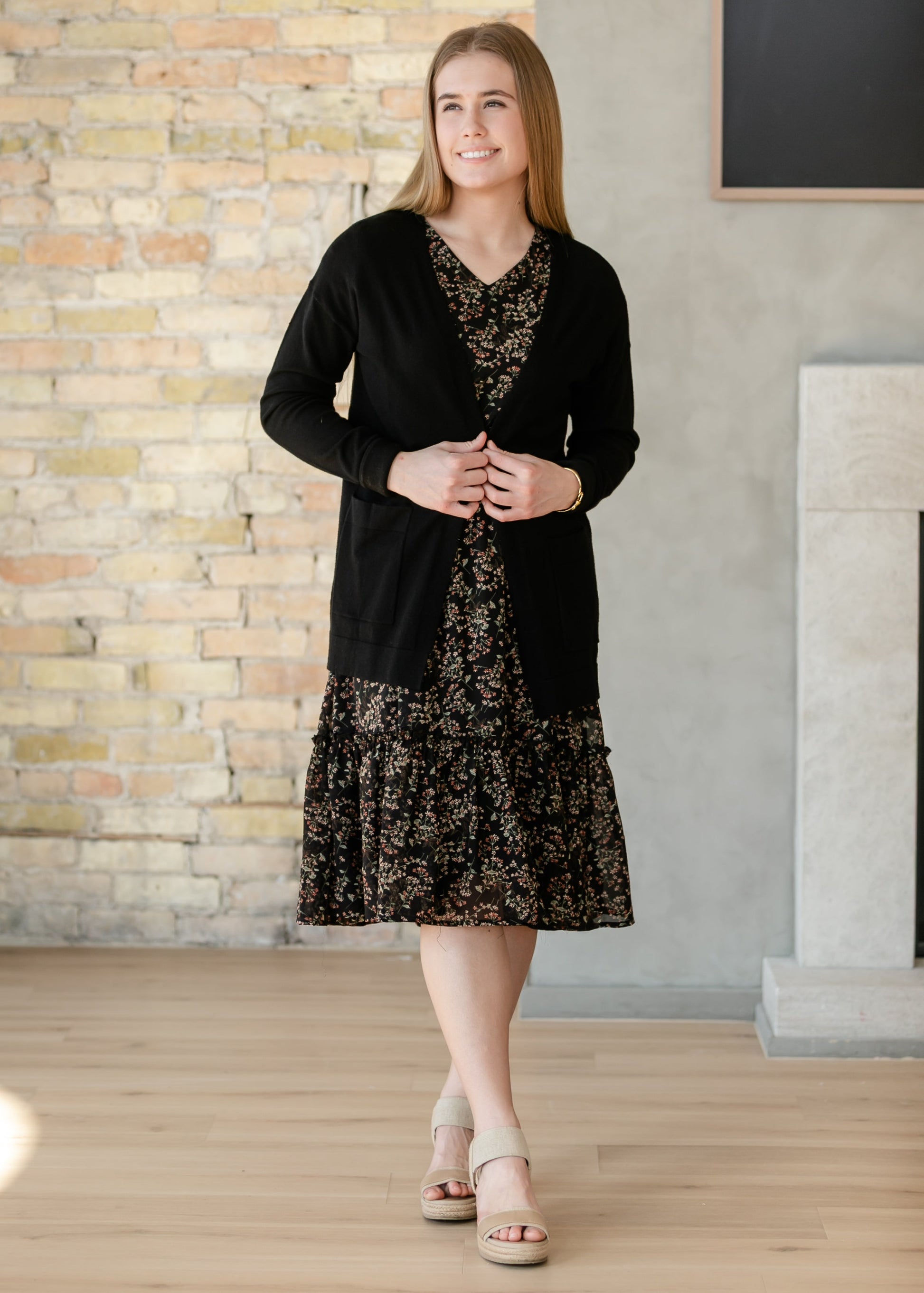 Essential Soft Black Cardigan 27" IC Layering Essentials