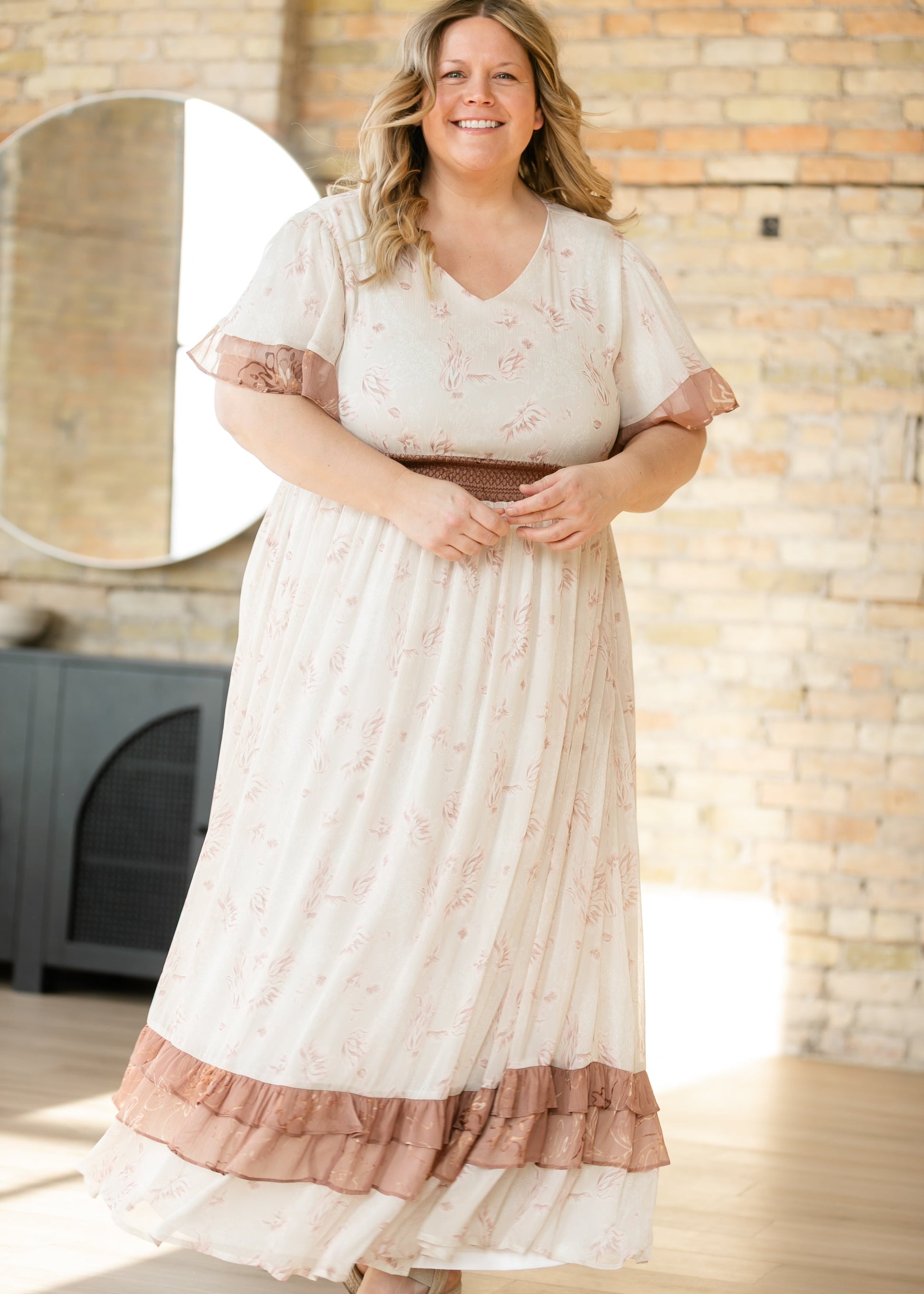 Estelle Pink Floral Maxi Dress Inherit Co. Estelle Pink Floral Maxi Dress Inherit Co.