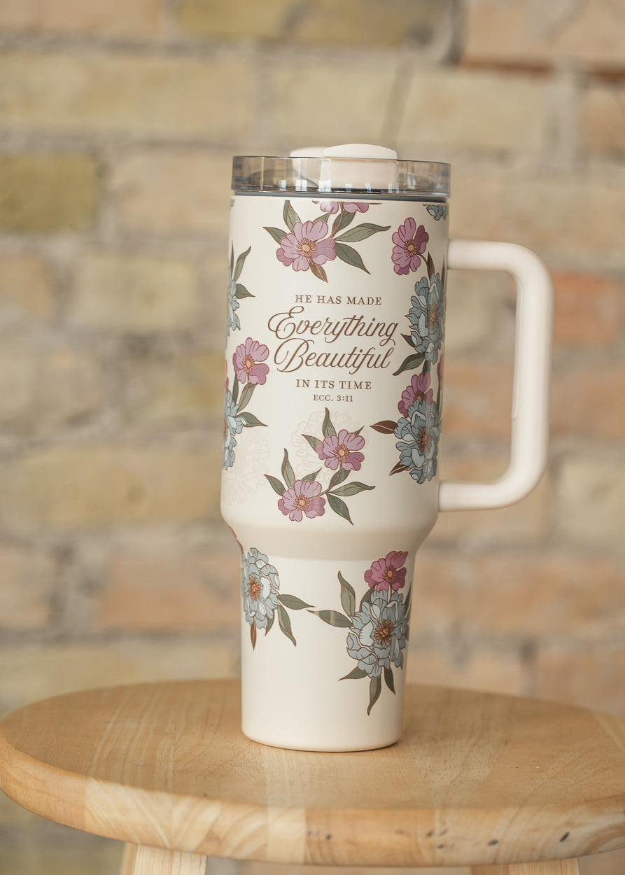 Everything Beautiful Ecclesiastes 3:11 Straw Tumbler Gifts