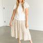 Eyelet Lace Sleeve Crewneck Top FF Tops
