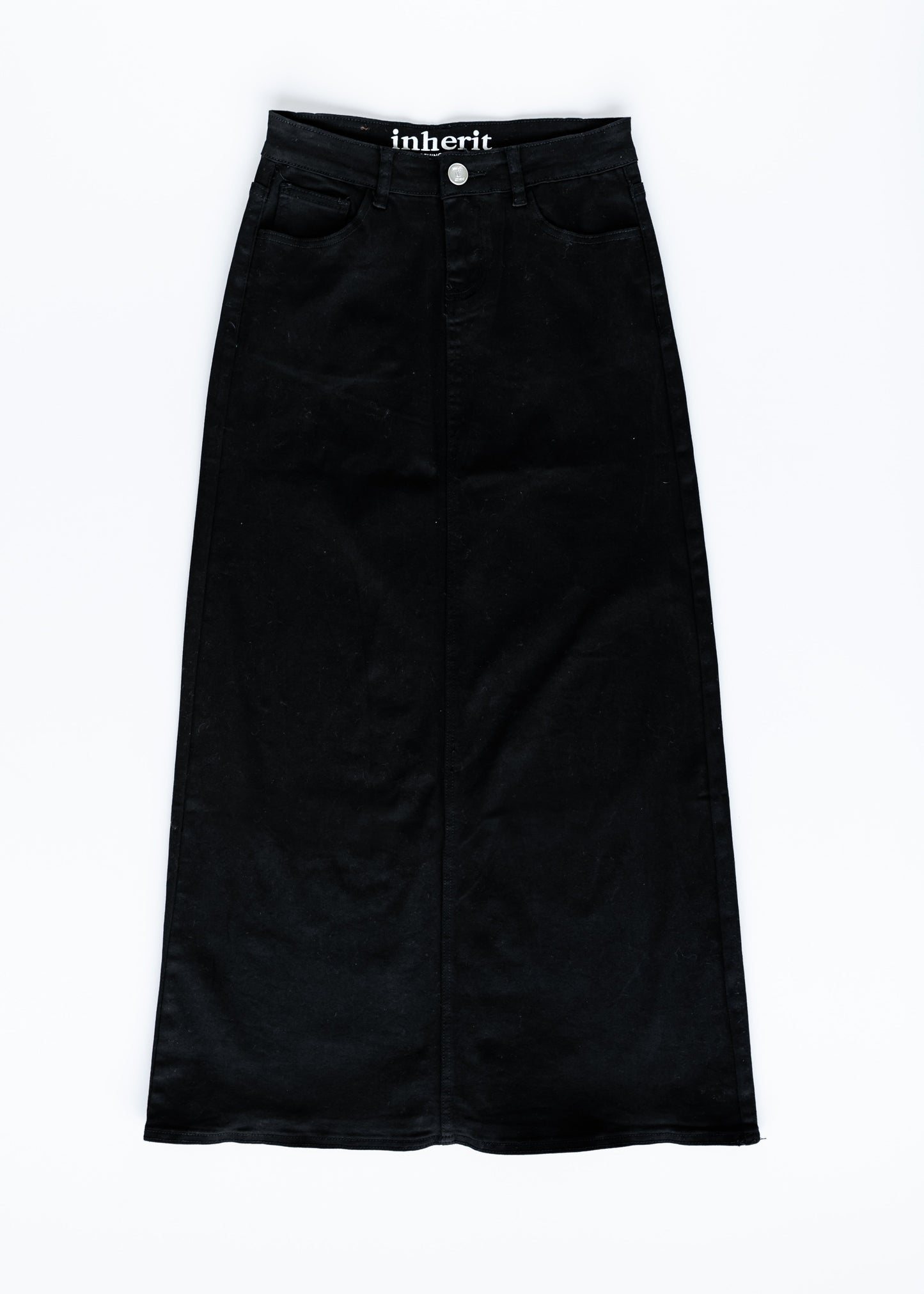 Faith Black Long Denim Maxi Skirt IC Skirts