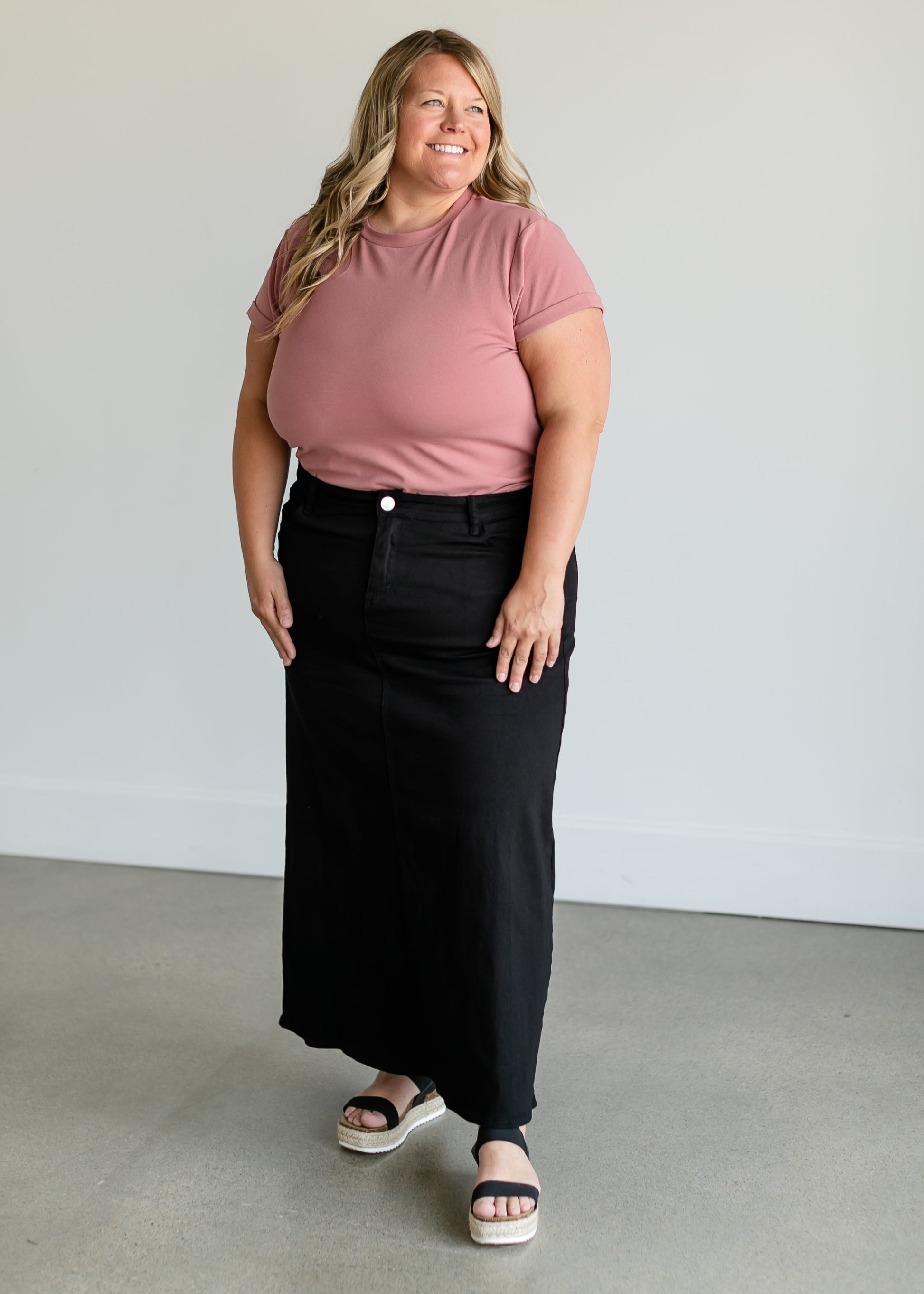 Female Jeans Black Jean Skirt 5xl Clothes Long Denim Skirt 4xl