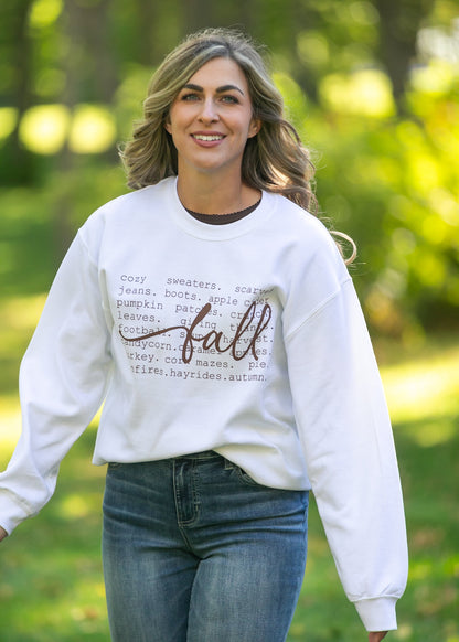 Falling For Fall Graphic Sweatshirt FF Tops