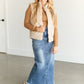 Faux Fur Full Zip Puffer Vest FF Tops