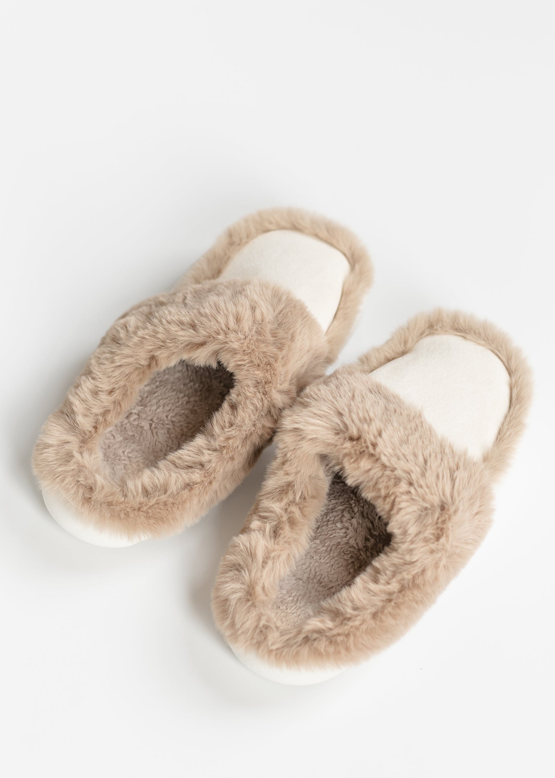 Faux Suede Fuzzy Slippers – Inherit