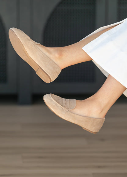 Faux Suede Penny Loafer Shoes