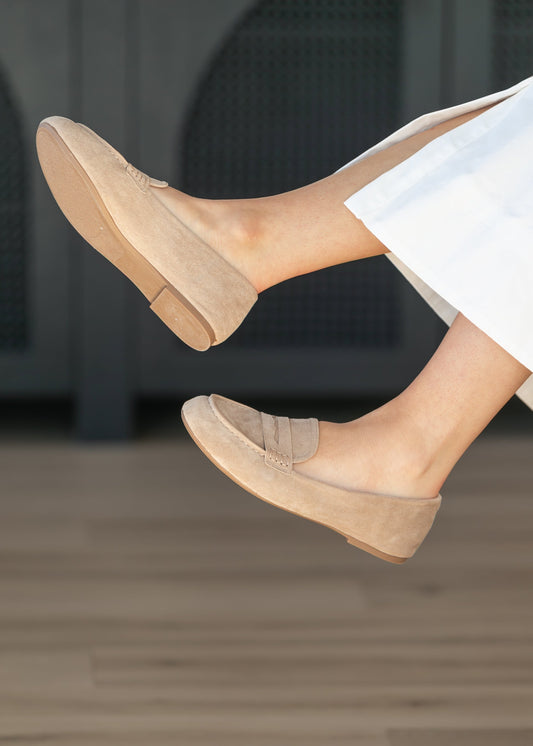 Faux Suede Penny Loafer Shoes
