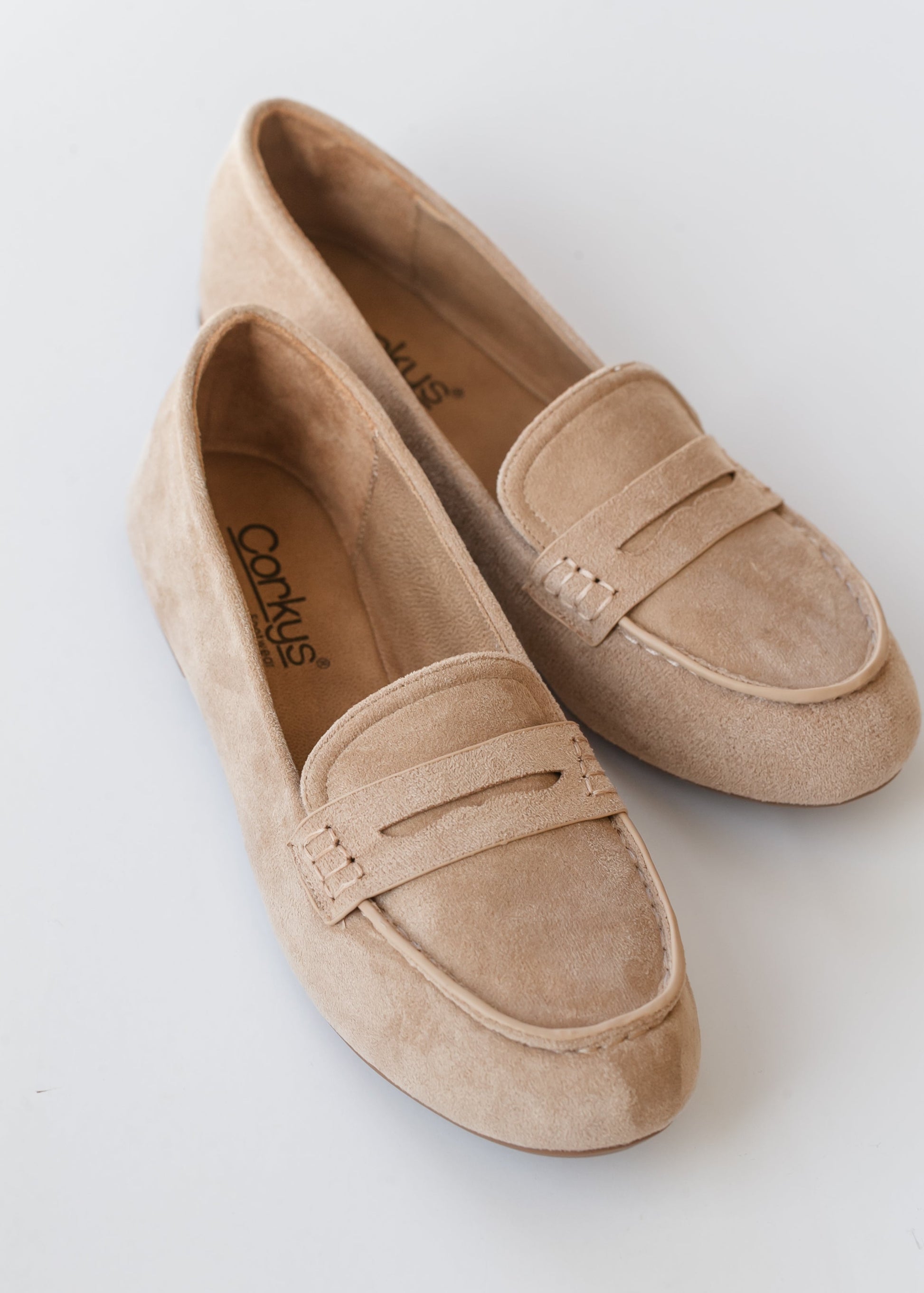 Faux Suede Penny Loafer Shoes 7