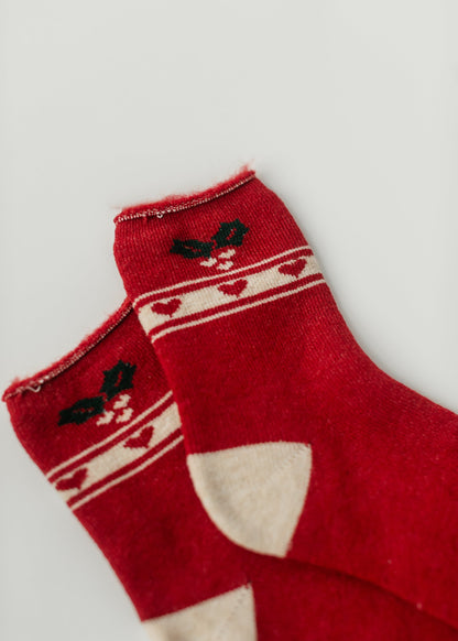 Festive Christmas Holiday Crew Socks Accessory