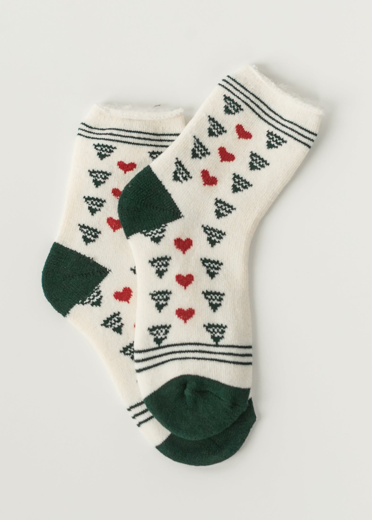 Festive Christmas Holiday Crew Socks Accessory Holiday Hearts