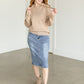 Fine Knit Sweater Hoodie FF Tops