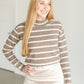 Fink Striped Mockneck Sweater FF Tops