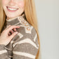 Fink Striped Mockneck Sweater FF Tops