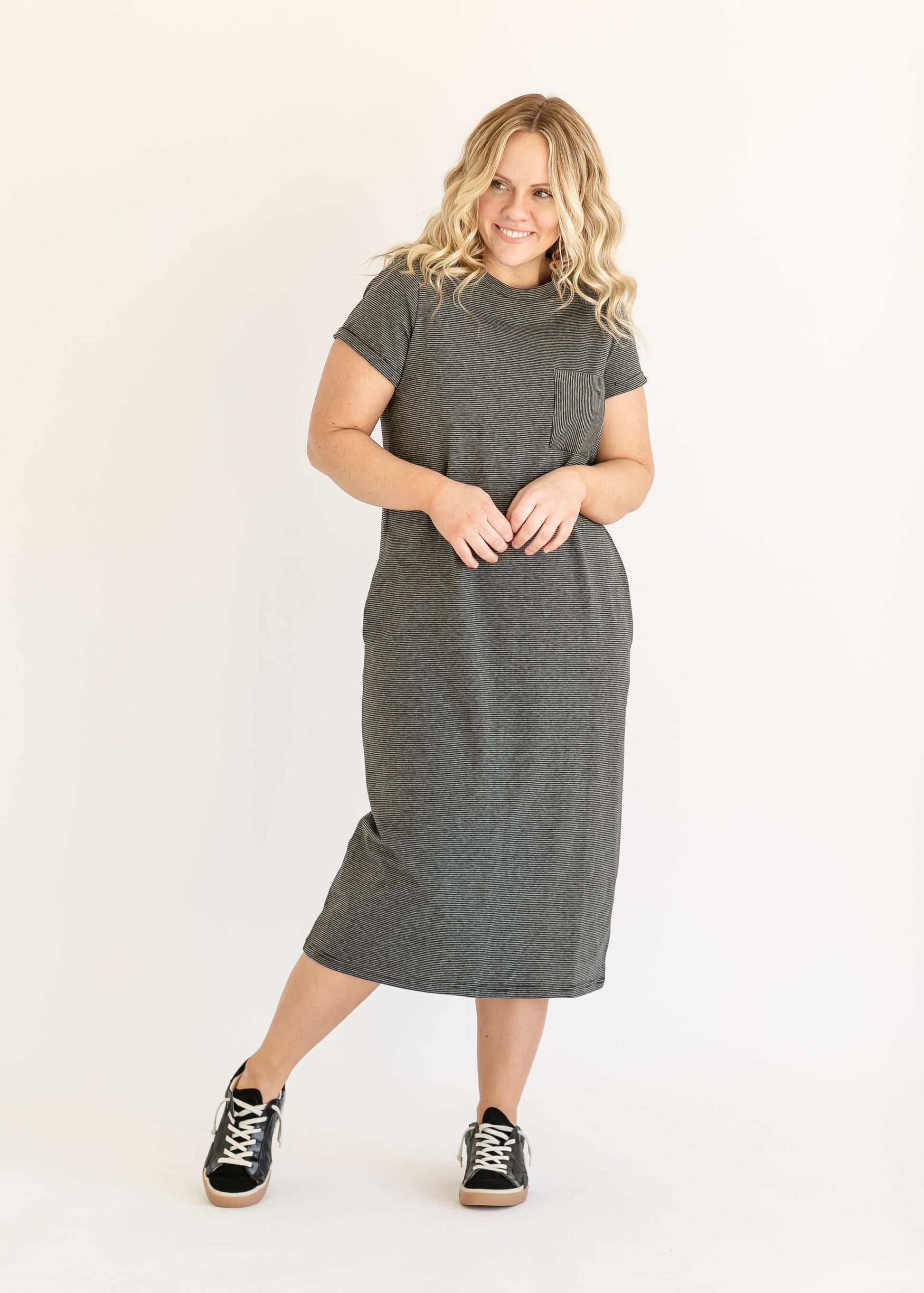 Finley T-shirt Midi Dress - FINAL SALE Inherit Co. Finley T-shirt Midi Dress - FINAL SALE Inherit Co.