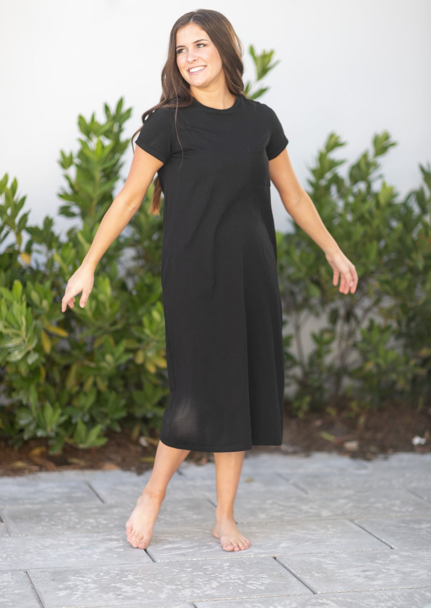 Finley T-shirt Midi Dress IC Dresses Black / XS
