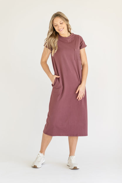 Finley T-Shirt Midi Dress IC Dresses Rosewood / XS