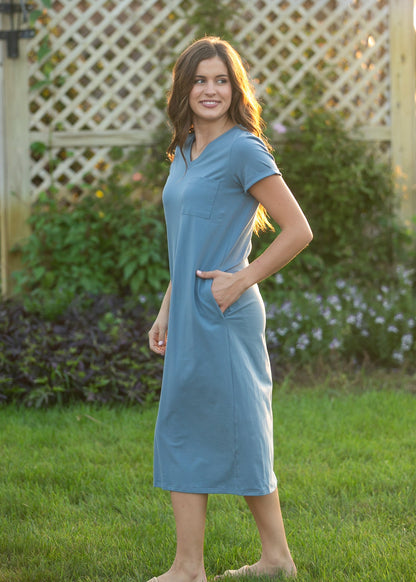 Finley Teal V-neck T-shirt Dress IC Dresses