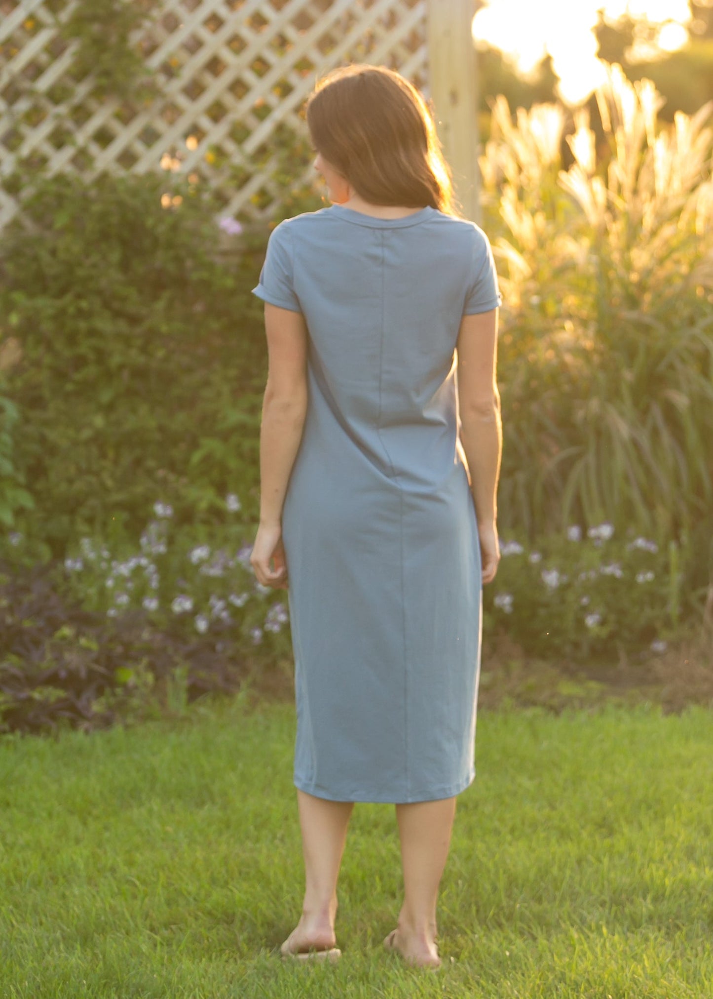 Finley Teal V-neck T-shirt Dress IC Dresses