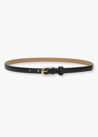 Fiori Leather Belt Accessories Black